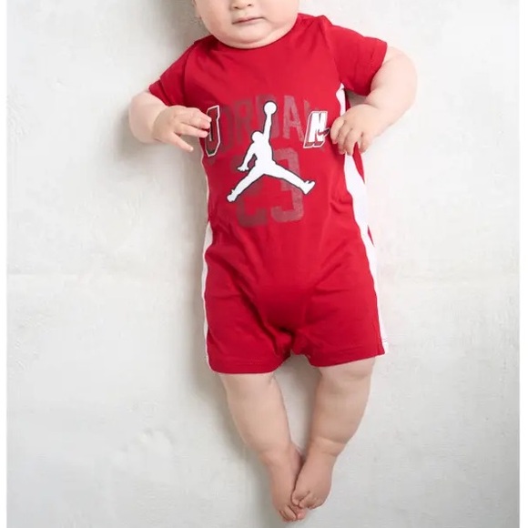 Jordan Other - Jordan Nike infant baby boy toddler red shorts onesie romper 24m